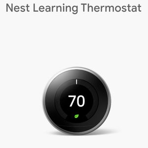 Google Nest Learning Thermostat - Stainless Steel